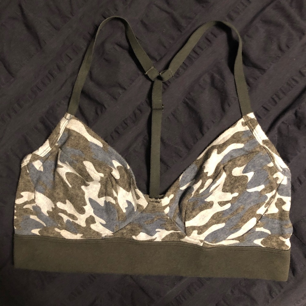 Colsie Camo Strappy Bralette